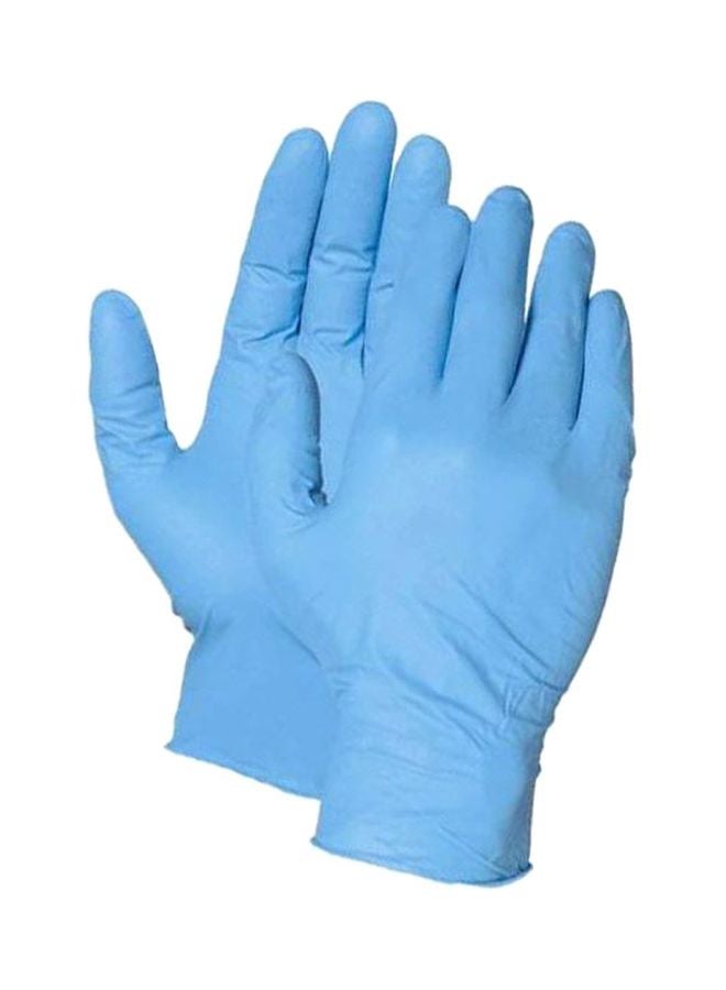 Pack Of 100 Disposable Nitrile Gloves Blue M - Image 1