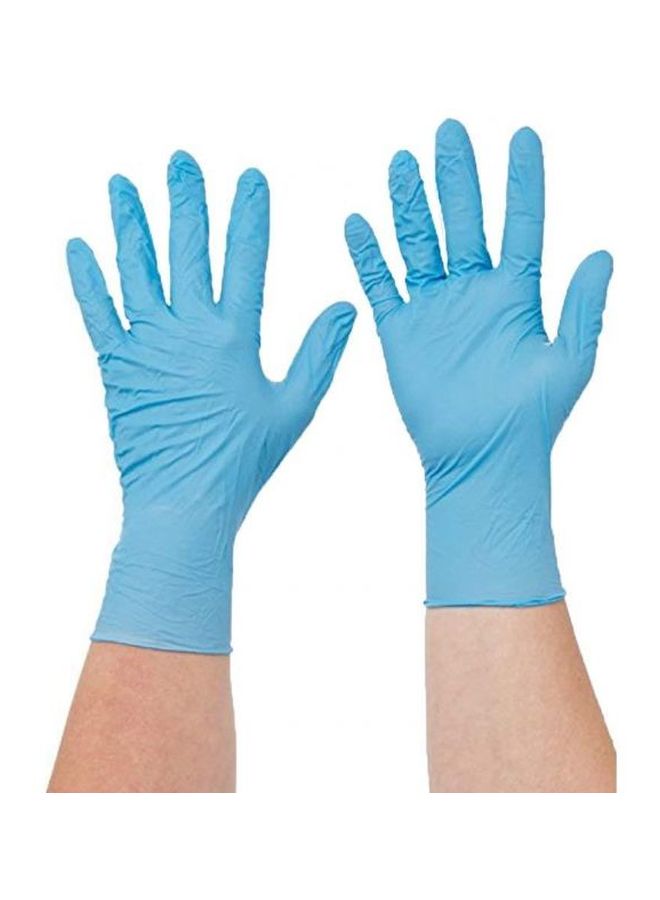 Pack Of 100 Disposable Nitrile Gloves Blue M - Image 2