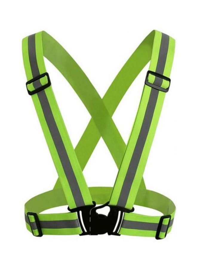 فيست السلامة بأحزمة عاكسة أخضر/أسود One Size