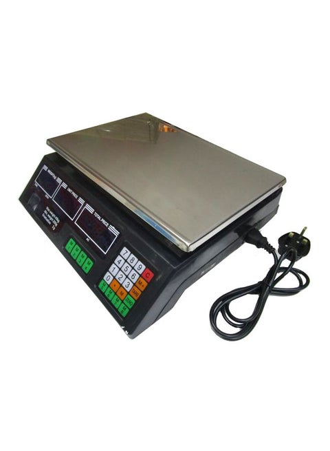 Digital Commercial Scales 40kg/1g 30kg/1g Capacity Calculate The Price Weighing Platform Scales.A-40KG/1g Black 3.5kg