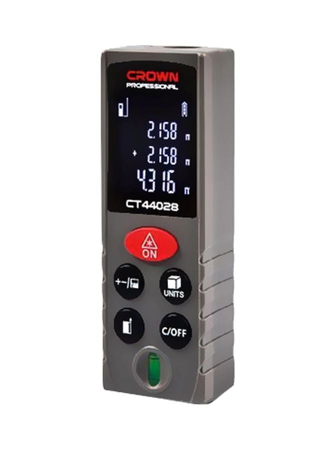 Crown CT44028 Laser Distance Meter Grey 89grams Grey 89grams - Image 1