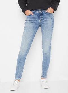 Nora Mid Rise Skinny Jeans Blue