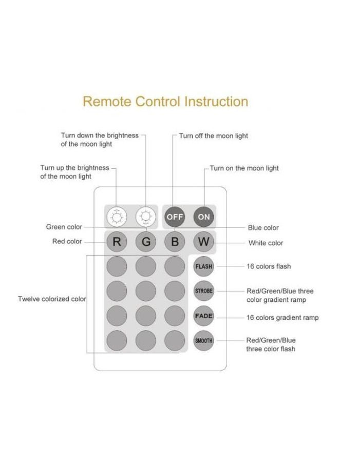 مصباح LED على شكل قمر ثلاثي الأبعاد متعدد الألوان - Image 3