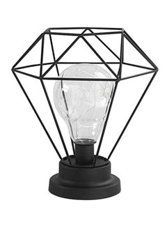 Edison Style Metal Terrarium Table Lamp Black/Clear One Size