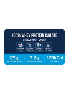 Yalla Protein 100% Grass-Fed Whey Protein Isolate - Strawberry - 2.5kg (76 servings)  - Image 2