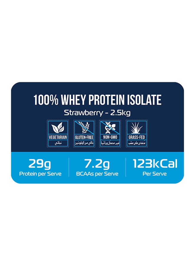 Yalla Protein 100% Grass-Fed Whey Protein Isolate - Strawberry - 2.5kg (76 servings)  - Image 2