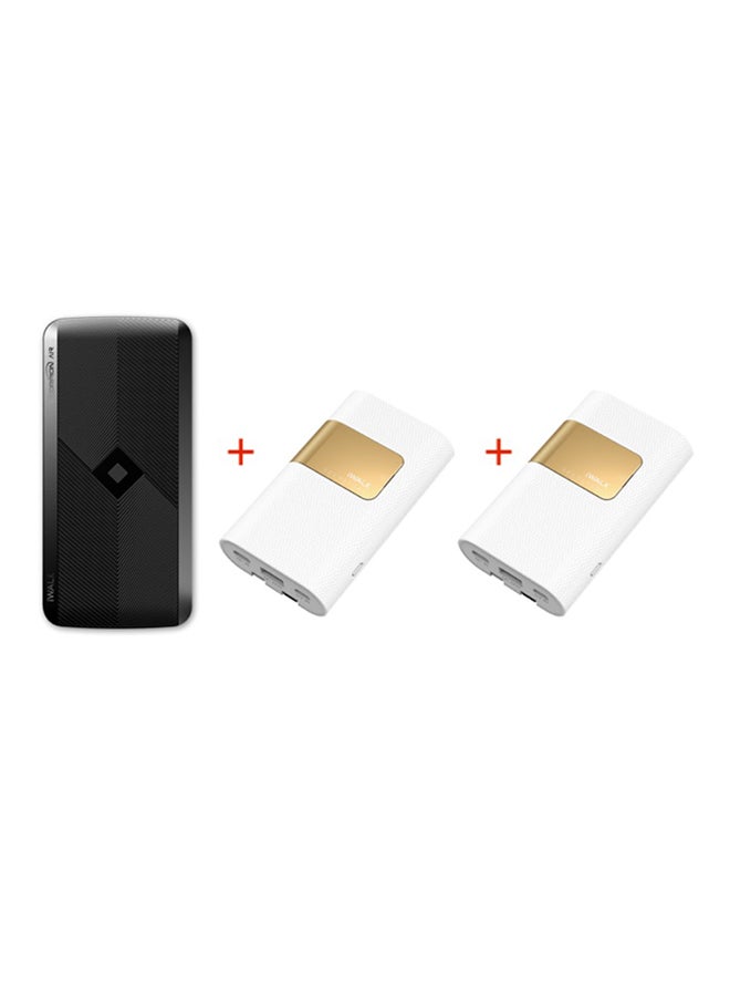 آيووك طقم باور بنك كومبو لاسلكي مكونّ من قطعتين 10000 مل أمبير و12000 مل أمبير أسود - Image 1