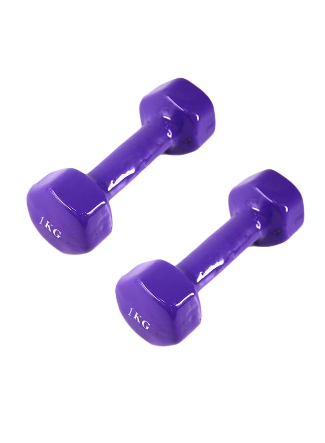 Hexagonal Dumbbell Set 2 x 1kg - Image 1