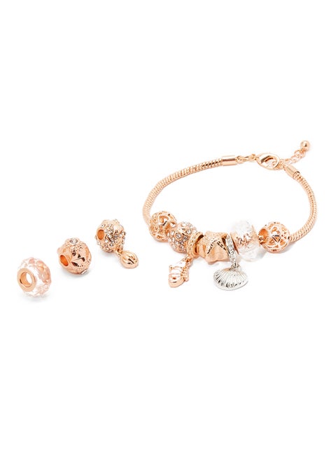 Set of 10 Interchangeable Charms Bracelet