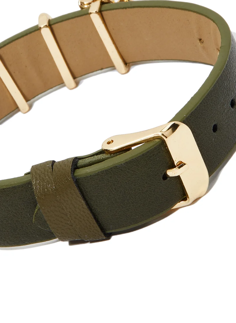 Rocawear Set of 2 Butterfly Leather with Interchangeable Charms Bracelet