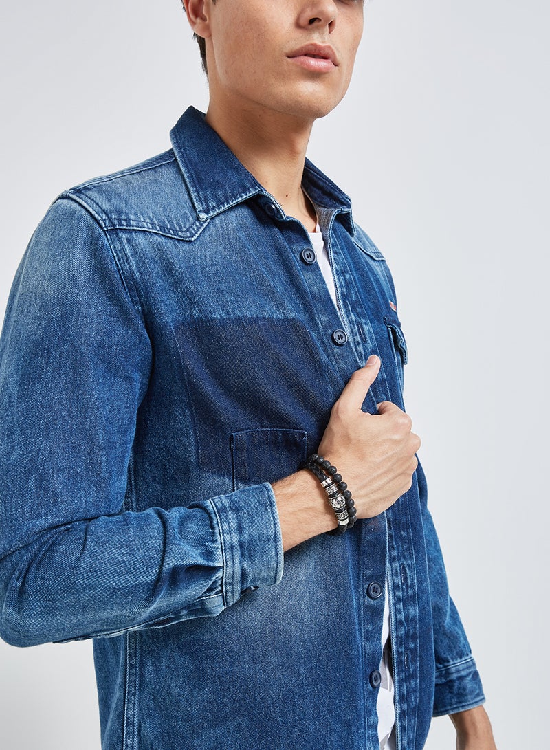 انجلش لوندري طقم من سوارين من الجلد والخرز - Image 4