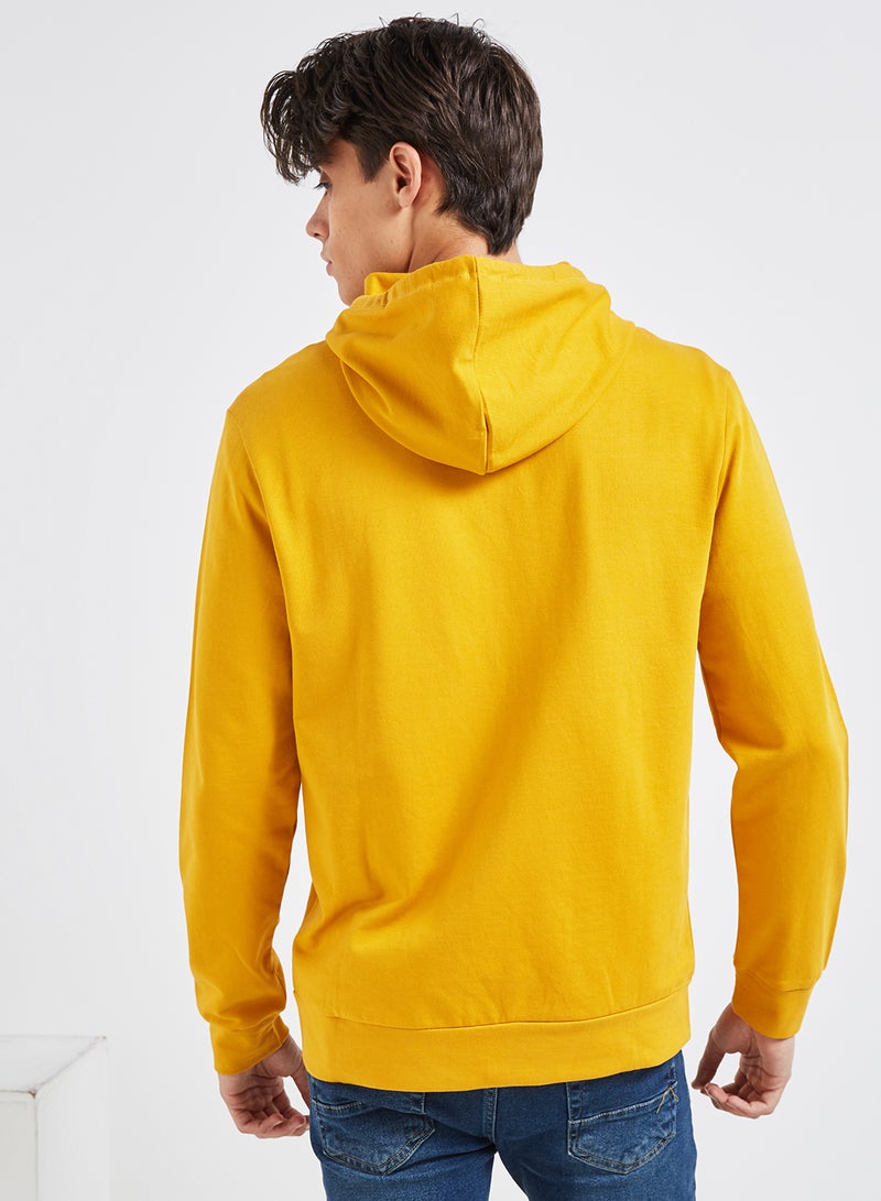 Men's Pack Of 2 Hoodies - 100% Fench Terry Cotton With Side Pockets And Zipper, Biowashed Fabric For Soft Handfeel Mustard & Navy - v1574351917/N28607129A_7