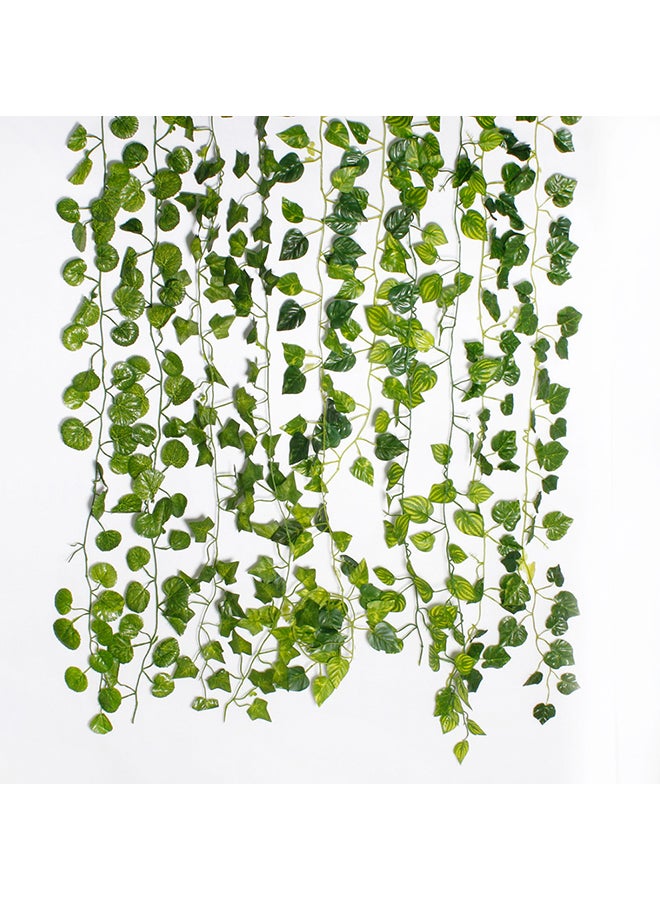 12-Piece Artificial Hanging Ivy Leaves Green - Image 1