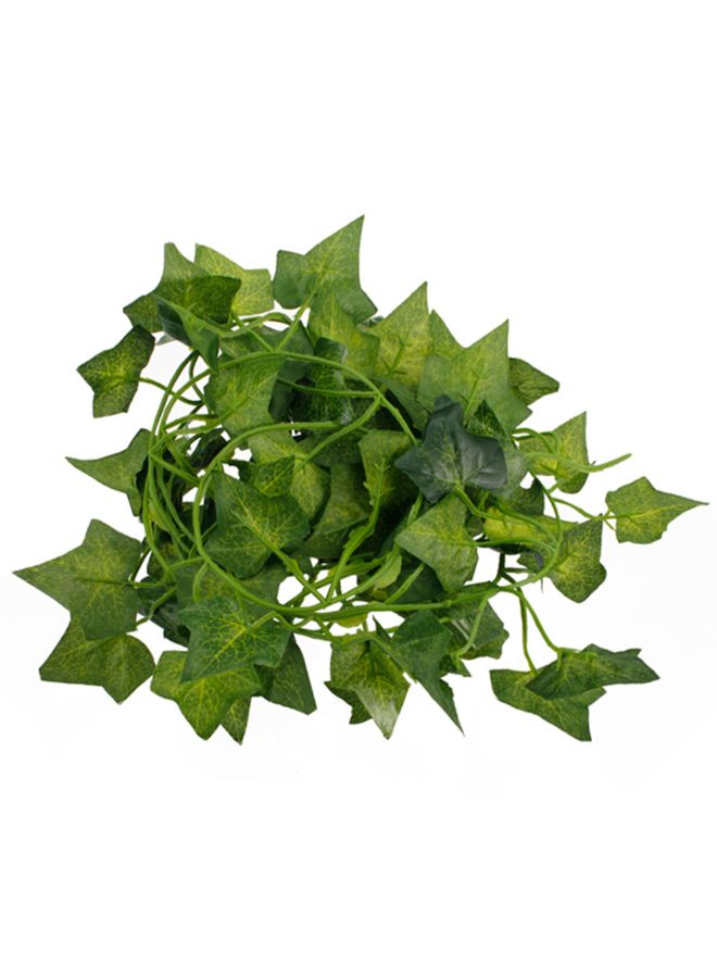 ماستون زينة معلقة بتصميم أوراق لبلاب صناعية من 12 قطعة أخضر - Image 2