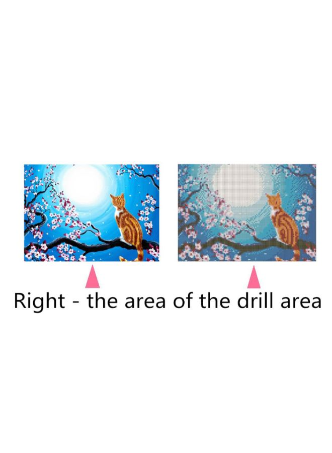 Generic DIY Cat Theme Diamond Painting For Wall Decoration Multicolour 30 x 40centimeter  - Image 2