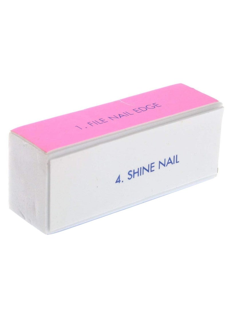 10-Piece 4-Way Nail Files Sanding Block Set Multicolour