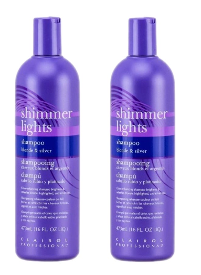 CLAIROL 2-Piece Shimmer Light Blonde And Silver Shampoo Set 2 x 473ml - Image 1