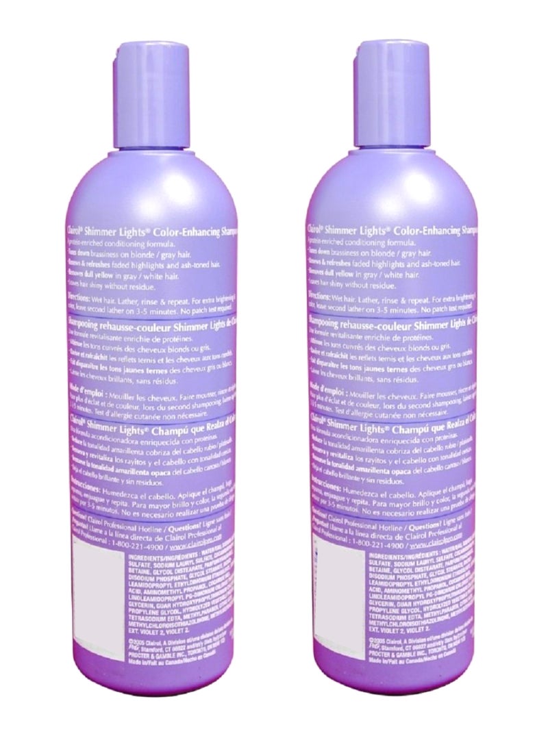 CLAIROL 2-Piece Shimmer Light Blonde And Silver Shampoo Set 2 x 473ml - Image 2