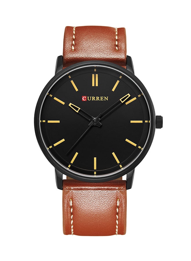 CURREN - Men's Leather Analog Wrist Watch M-8233-1 - 42 mm - Brown - Image 1