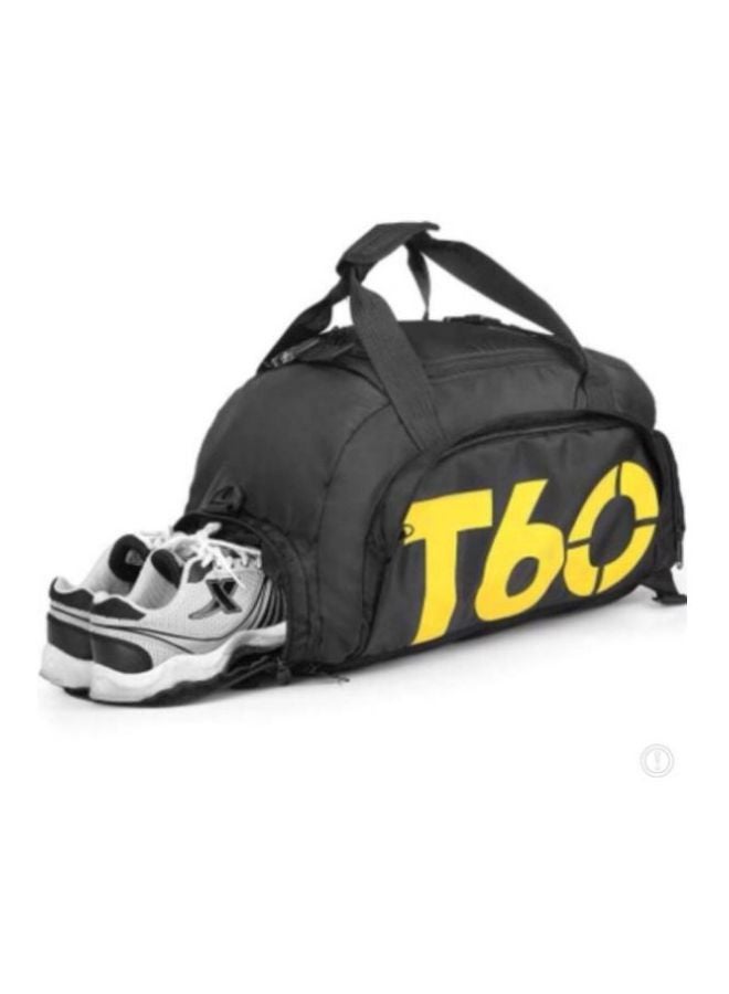 Canvas Duffle Bag Black/Yellow - Image 2