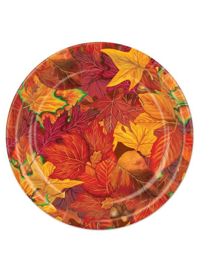 8-Piece Printed Paper Plate Multicolour 7inch - v1574402210/N32188706A_1