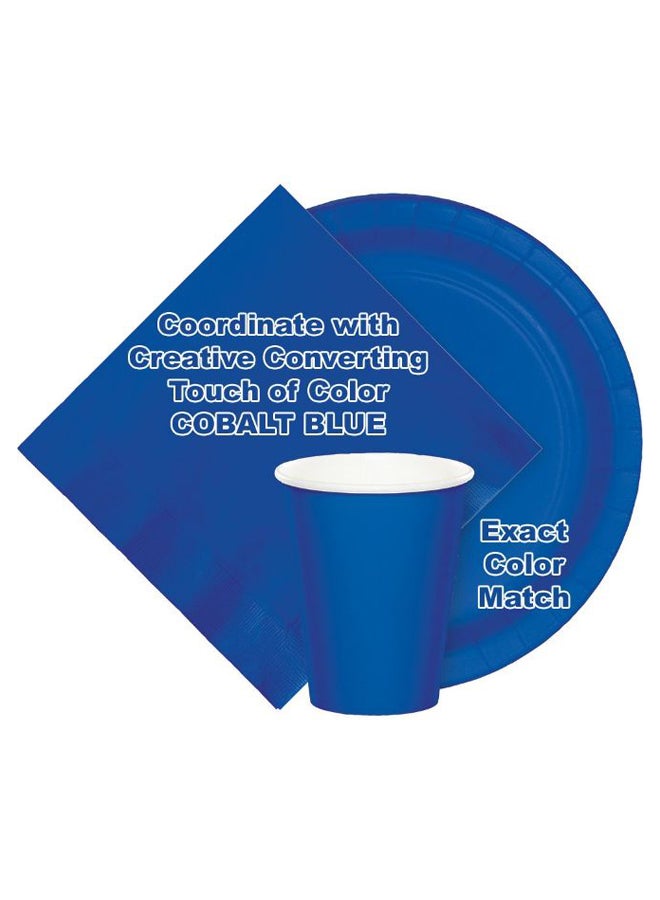 CREATIVE CONVERTING 18-Piece Printed Paper Dinner Plate Blue 8.75inch  - Image 2