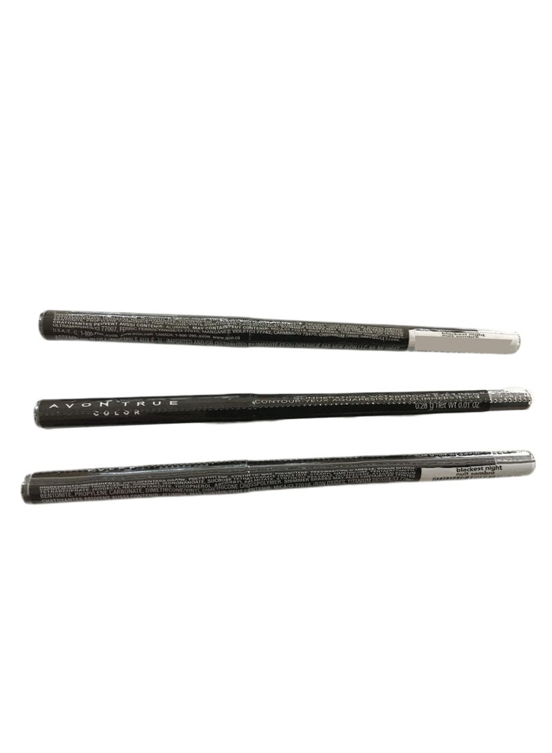 AVON 3-Piece Glimmersticks Waterproof Eye Liner Set Blackest Night - Image 1