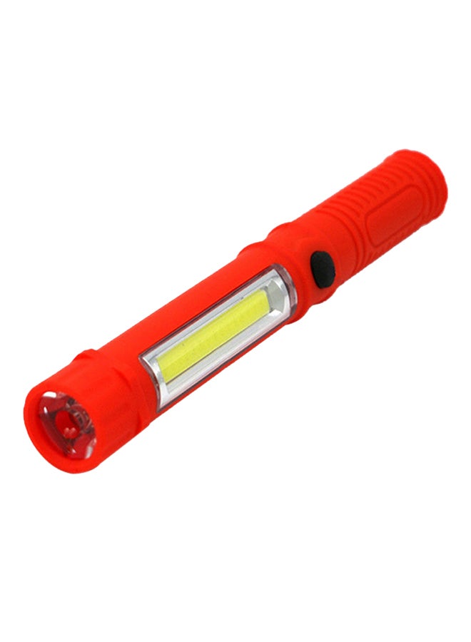 Multifunction Portable Mini COB LED Pen Style Outdoor Flashlight Red 16.6 x 2.3 x 2.3cm