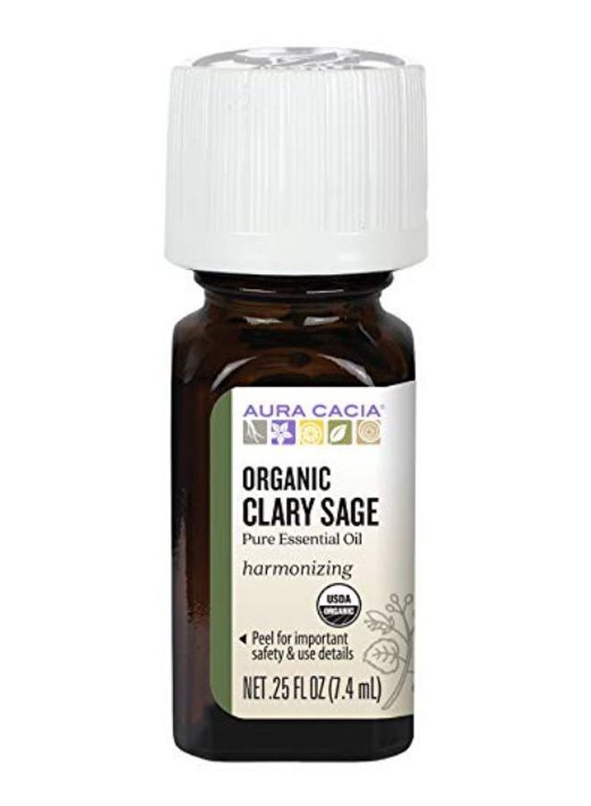 Aura Cacia Organic Clary Sage Pure Essential Oil 7.4ml  - Image 1