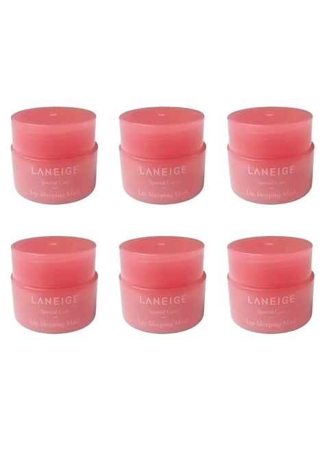 6-Piece Lip Sleeping Mask Set Pink 6 x 3grams