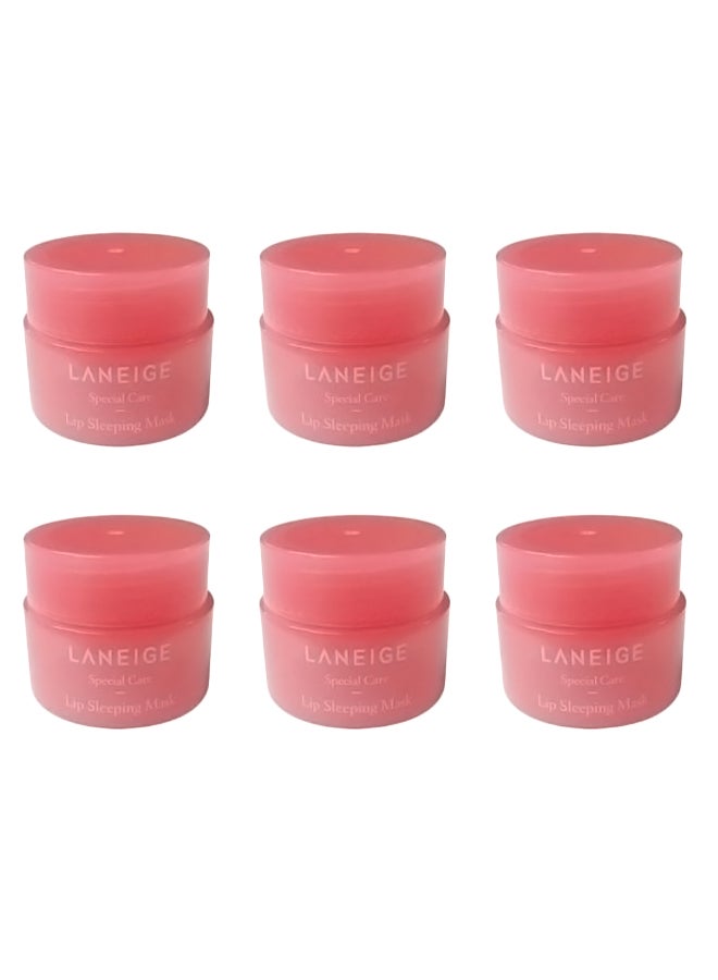 LANEIGE - 6-Piece Lip Sleeping Mask Set Pink 6 x 3grams - Image 1