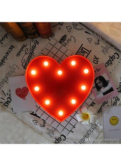 Salla Metal Heart With LED Lights For Home Décor Red 30x30cm  - Image 5
