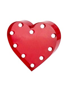 Salla Metal Heart With LED Lights For Home Décor Red 30x30cm  - Image 1
