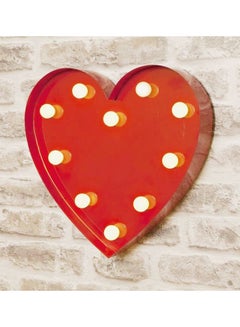Salla Metal Heart With LED Lights For Home Décor Red 30x30cm  - Image 2