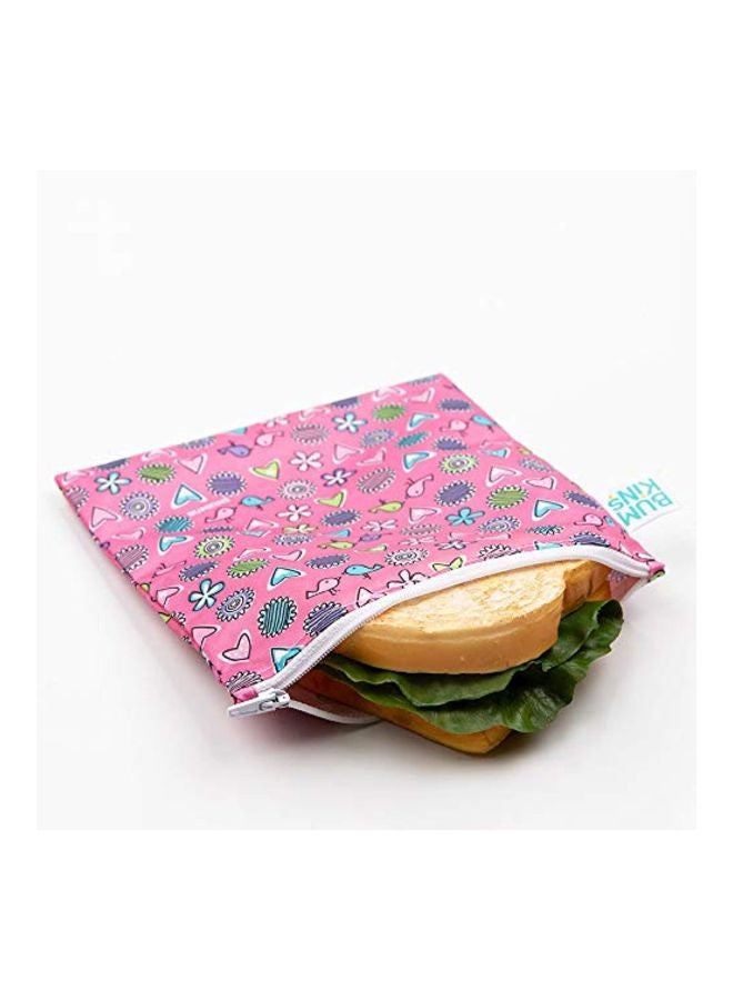 BUMKiNs - Reusable Snack Bag Love Birds 6.9x0.2 x7.1inch - Image 1