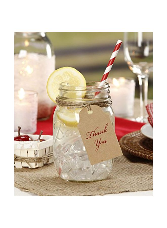 Darice 24-Piece Paper Straw Red/White 7.5inch - Image 2