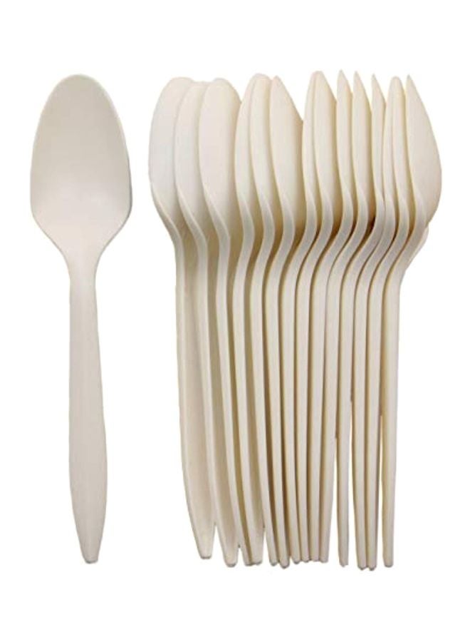 Greenworks 1000-Piece Disposable Cutlery Spoon White 15x7x10inch - Image 1