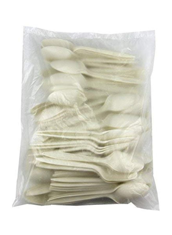 Greenworks 1000-Piece Disposable Cutlery Spoon White 15x7x10inch - Image 2