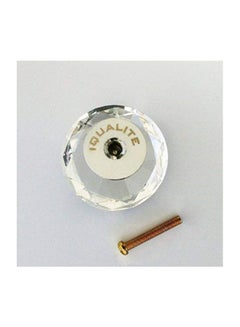 IQUALITE 12-Piece Diamond Shape Crystal Glass Knobs Silver 1.1inch  - Image 5