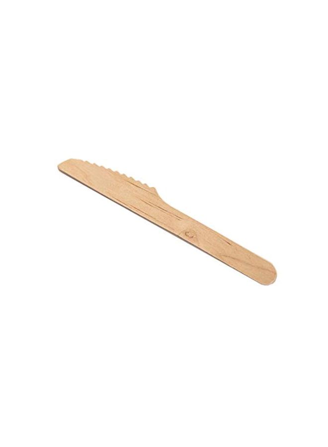 Perfect Stix 100-Piece Wooden Cutlery Knife Set Beige 6inch - Image 2