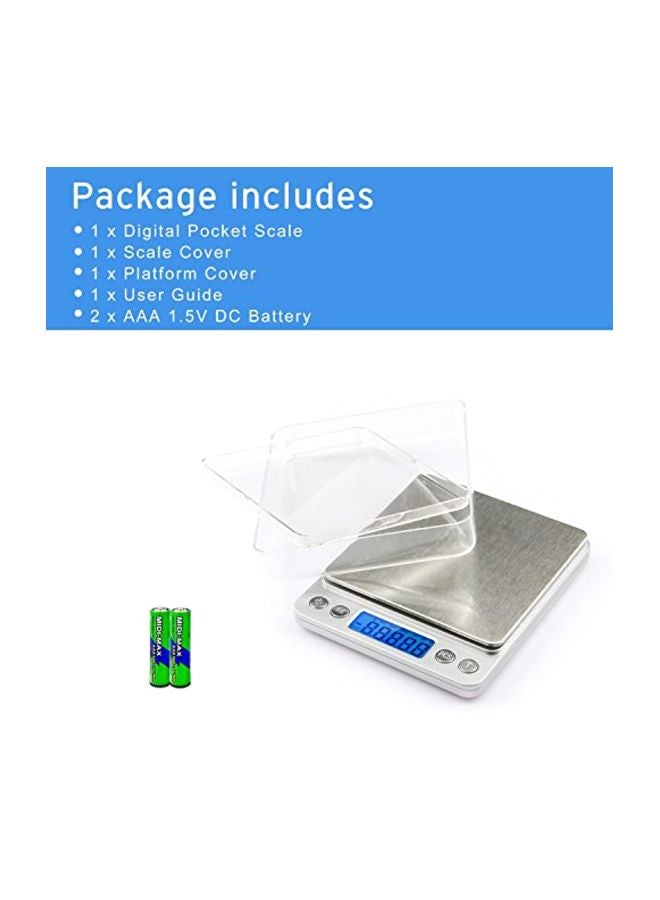 WAOAW - Digital Measuring Scale Silver 4.9x4.1x0.8inch - Image 1