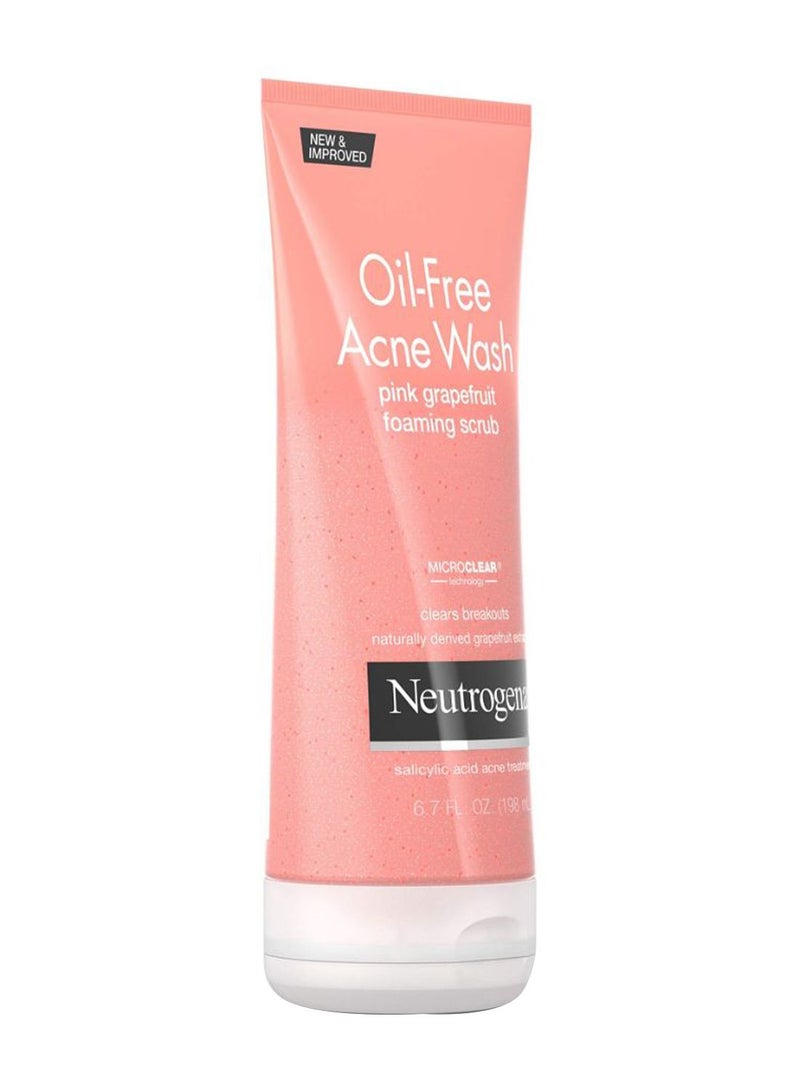 Neutrogena 3-Piece Oil Free Acne Face Pink Grapefruit Foaming Scrub Set 3 x 198ml  - Image 3