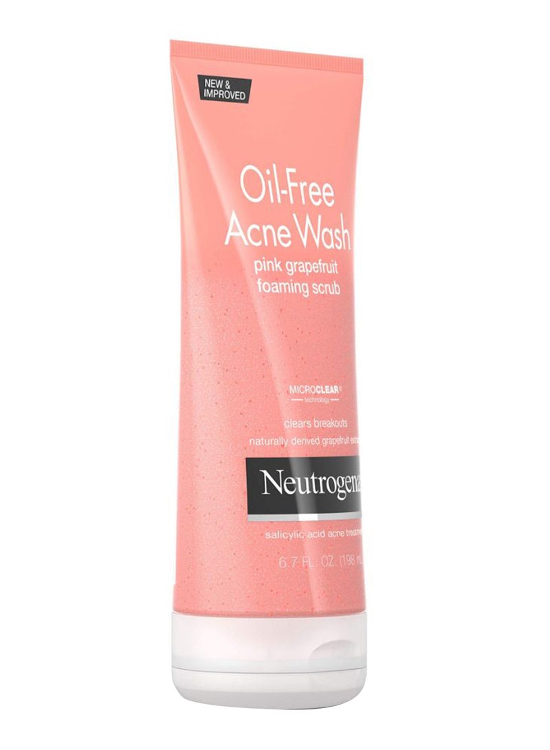Neutrogena Oil Free Acne Face Pink Grapefruit Foaming Scrub 198ml  - Image 3