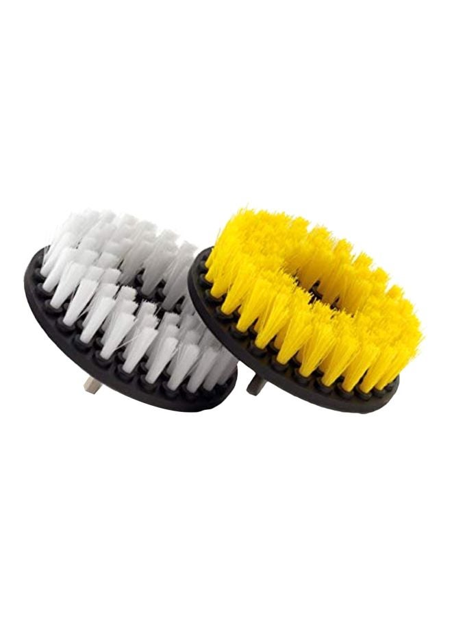 Drillstuff 2-Piece Electrc Drill Brush Heads Yellow/White 5x5x5inch - Image 1