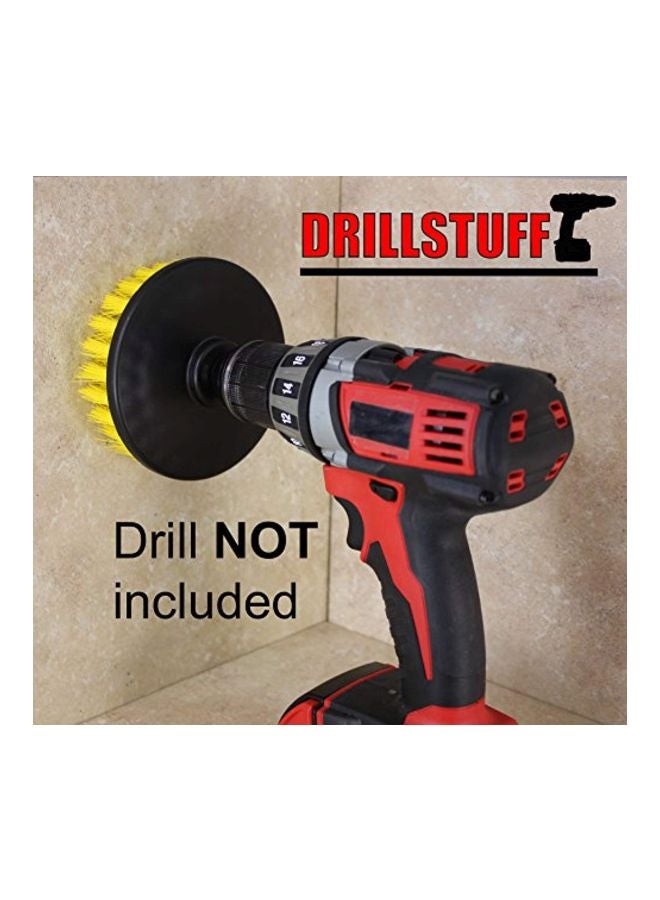 Drillstuff 2-Piece Electrc Drill Brush Heads Yellow/White 5x5x5inch - Image 3