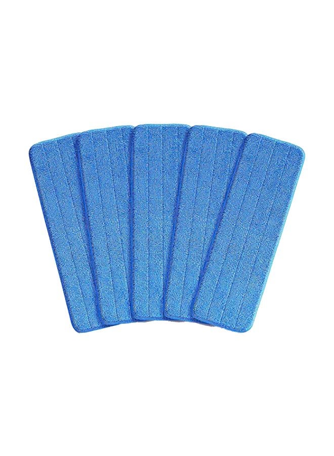 GARYOB 5-Piece Microfiber Spray Mop Replacement Heads Blue 16.5x5.25inch  - Image 1