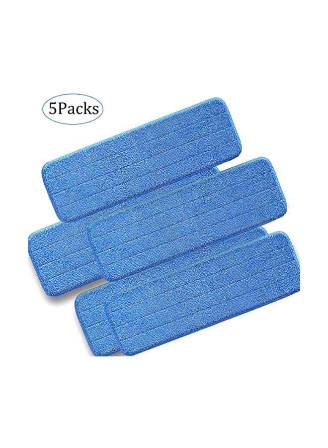 GARYOB 5-Piece Microfiber Spray Mop Replacement Heads Blue 16.5x5.25inch  - Image 2