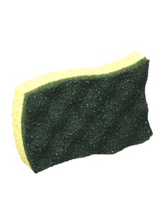 Pack Of 12 Scrub Sponge Green/Yellow 10x7x3cm - v1574422077/N32194612A_1