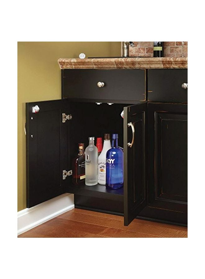 Rev-A-Shelf - Cabinet Security Lock Assembly White/Red/Silver 1x1x1inch - Image 1