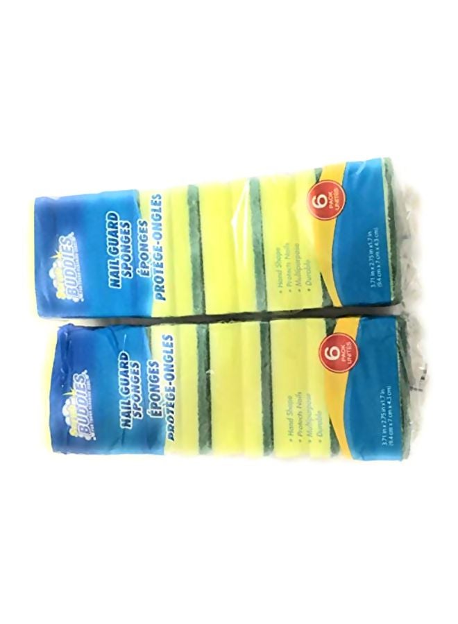 Scrub Buddies Pack Of 12 Cleaning Sponge Yellow 3.71x2.75x1.7inch - Image 2